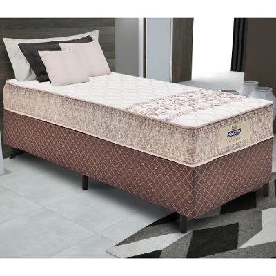 Cama Box Conjugado Solteiro Com Colchão 88x59x188 Macau Gazin Cr35360 Marrom