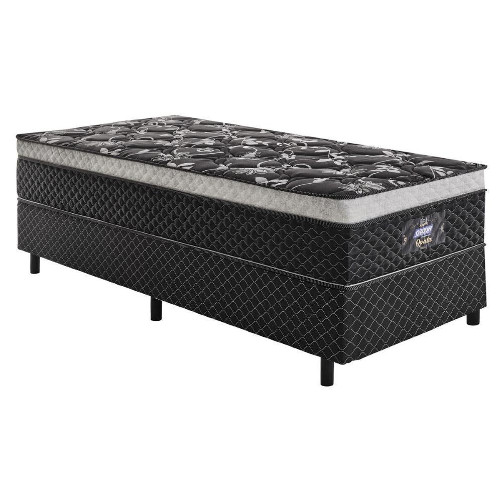 Cama Box Conjugado Solteiro Com Colchão 88x71x188 Opala Gazin Cr35330 Preto - 2