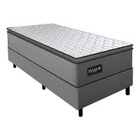 Cama Box Conjugado Solteiro Com Colchão 88x68x188 Texas Gazin Cr35324 Grafite - 2