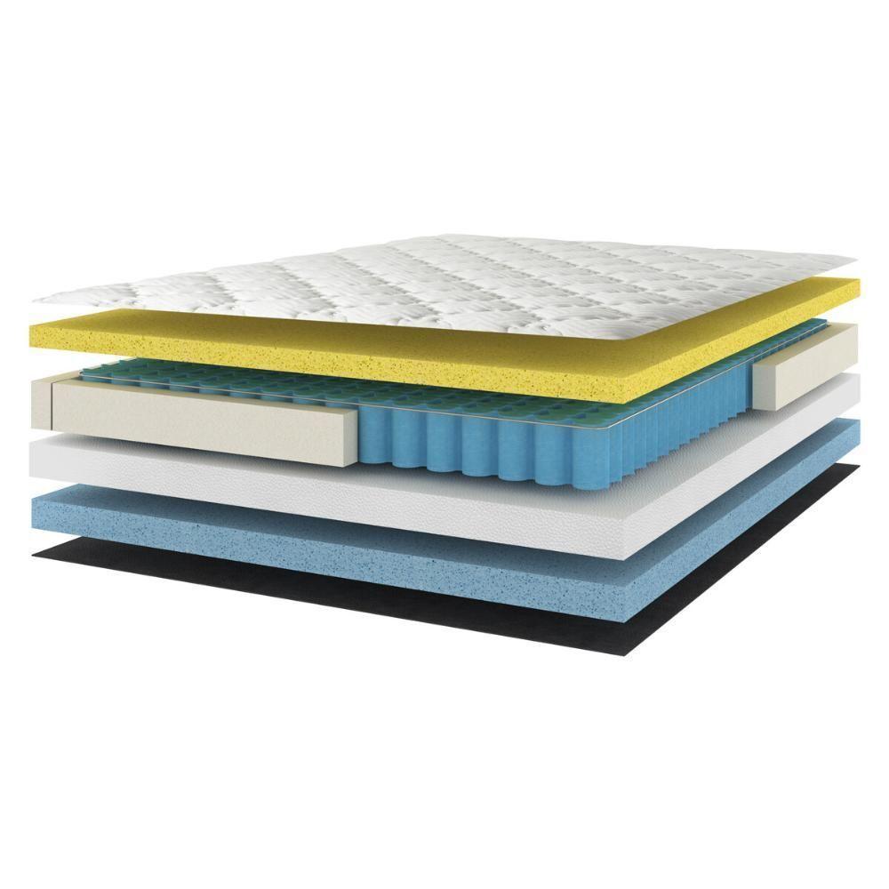 Cama Box Conjugado Queen Com Colchão 158x69x198 Veneza Ii Gazin Cr35311 Branco - 5