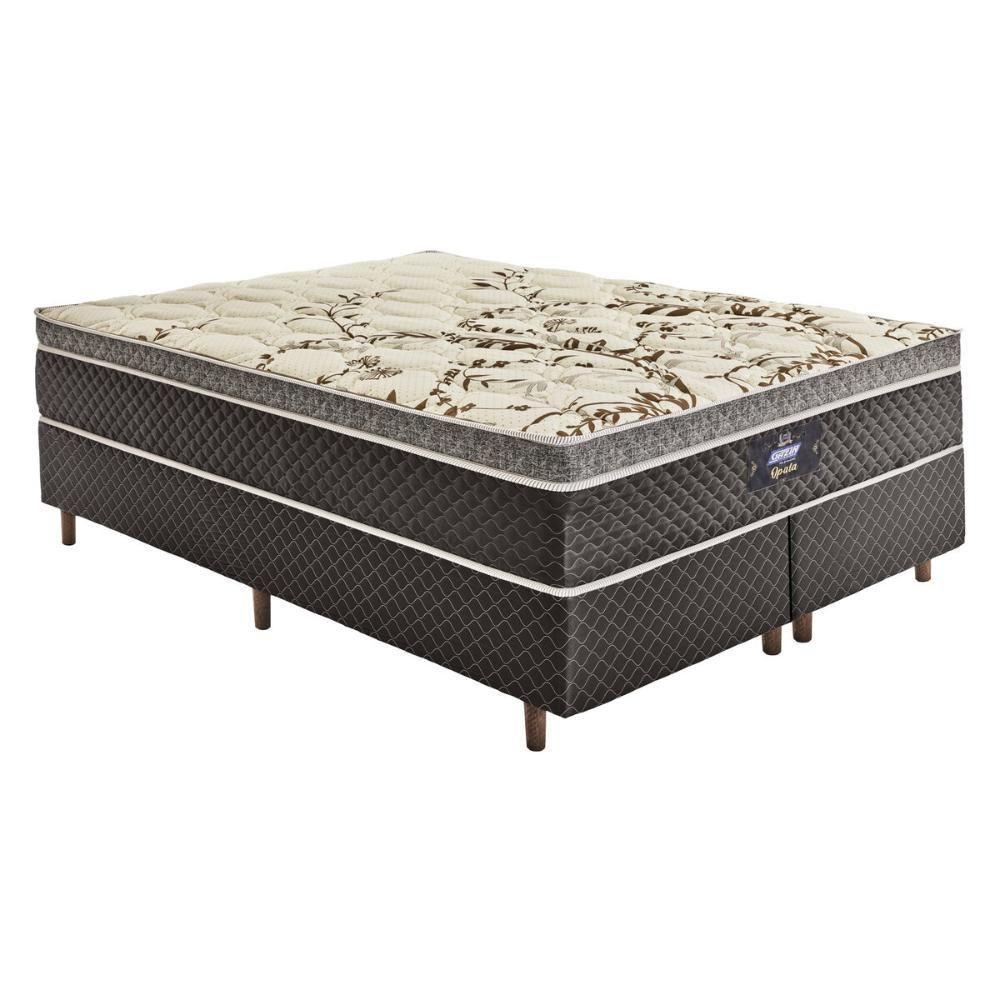 Cama Box Conjugado Queen Com Colchão 158x71x198 Opala Gazin Cr35333 Marrom - 2