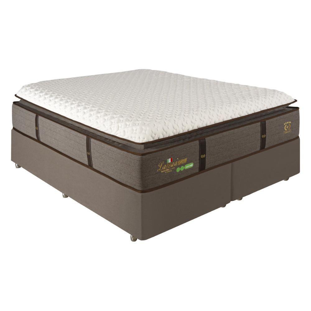 Cama Box Conjugado Queen Com Colchão 158x77x198 Lazzari Gazin Cr35298 Grafite - 2