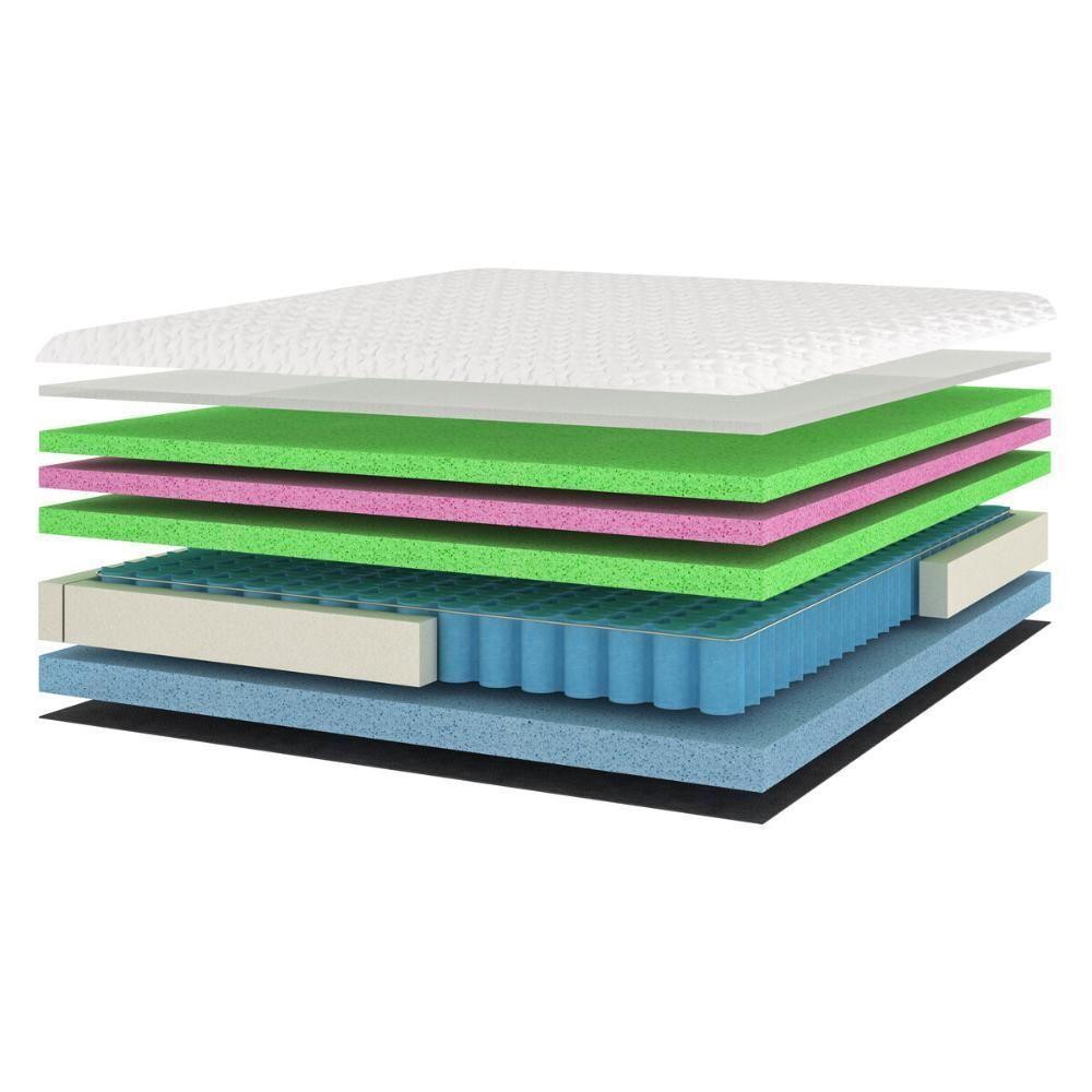 Cama Box Conjugado Queen Com Colchão 158x77x198 Lazzari Gazin Cr35298 Grafite - 3