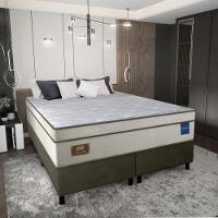 Cama Box Conjugado Queen Com Colchão 158x73x198 Lux Firm Gazin Cr35315 Areia Marrom - 1