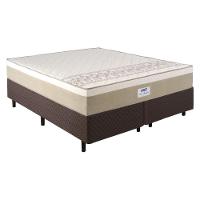 Cama Box Conjugado Queen Com Colchão 158x62x198 Los Angeles Plus Gazin Cr35329 Areia Branco Marrom - 2