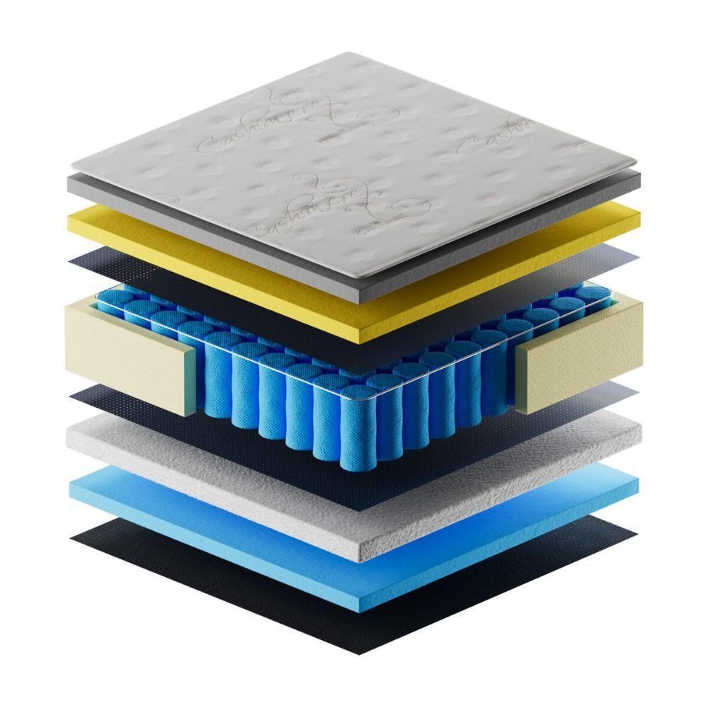 Cama Box Conjugado King Com Colchão 193x73x203 Gazin Cr35350 Bege Marrom - 5