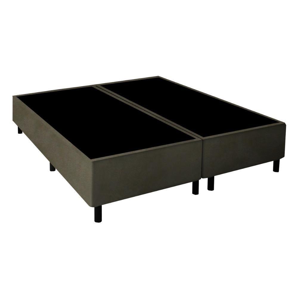 Cama Box Conjugado Queen Com Colchão 158x66x198 Titan Firm Gazin Cr35317 Areia Marrom - 3
