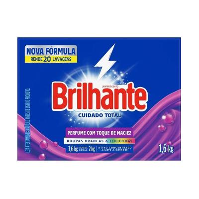 Lava-roupas Em Pó Brilhante Cuidado Total Roupas Brancas E Coloridas 1,6kg