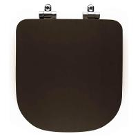 Assento Sanitário Canto Reto Soft Close Quadra Marrom Fosco Para Deca - 5