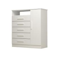 Cômoda Guiana 5 Gavetas 100% Mdf Linhamobília Branco - 1