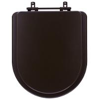 Assento Sanitário Poliester Carrara Marrom Fosco Ferragem Marrom Para Vaso Deca - 1
