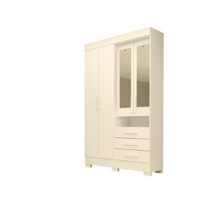 Guarda-roupa Casal Bolívia Com Espelho 4 Portas 100% Mdf Linhamobília Branco