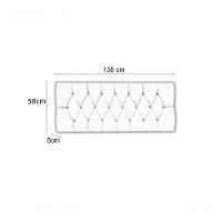 Cabeceira Casal 138 - Bello Box - Estilo Capitonê Suede Marrom Sem Strass - 2