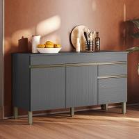 Balcao Com Tampo 3 Portas 1 Gaveta 150 Cm Line Ktp Gris - 6