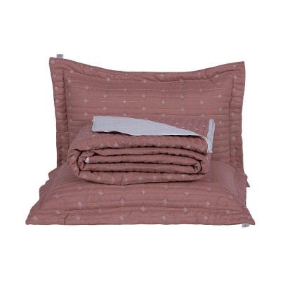 Cobre Leito Casal Padrão Cristal 200 Fios 3 Peças - Rose - Hipercal 100% Poliéster