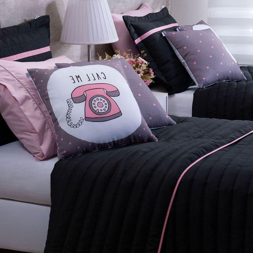 Cobre Leito Solteiro Inove Dupla Face 200 Fios 4 Peças - Call Me - 2