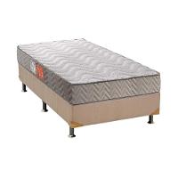 Cama Box Solteiro: Colchão Espuma D45 Paropas Pasquale Clean + Base CRC Suede Clean(88x188) - 1