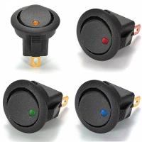 1 Botão Auxiliar Interruptor Led Verde On E Off 3 Terminais 12v - 7