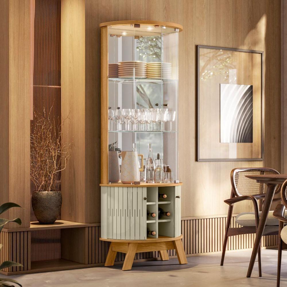 Conjunto Turim C- Buffet Verona C- Cristaleira Nina C- Mesa De Centro Cumaru-opala - 5