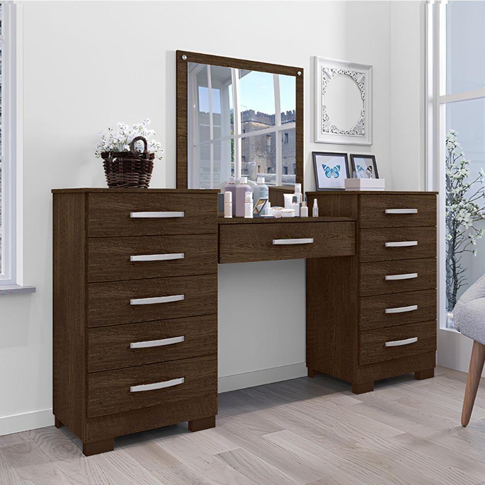 Conjunto Para Quarto De Cômodas E Penteadeira Pétala Malbec - 1