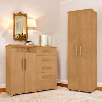 Cômoda e Multiuso Helena e Topázio 5 Gavetas em MDF Marrom para Quarto