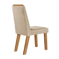 Conjunto De 4 Cadeiras Riviera Com Tecido Linho Bege Claro/cinamomo - 2