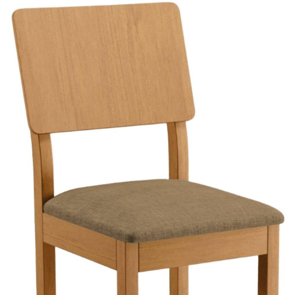 Banqueta Jade 01 Linho Marrom Pés Em Madeira Jcm - 4