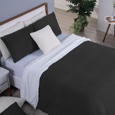 Cobertor Solteiro Canada Mantinha-sherpa 2 Peças - Preto