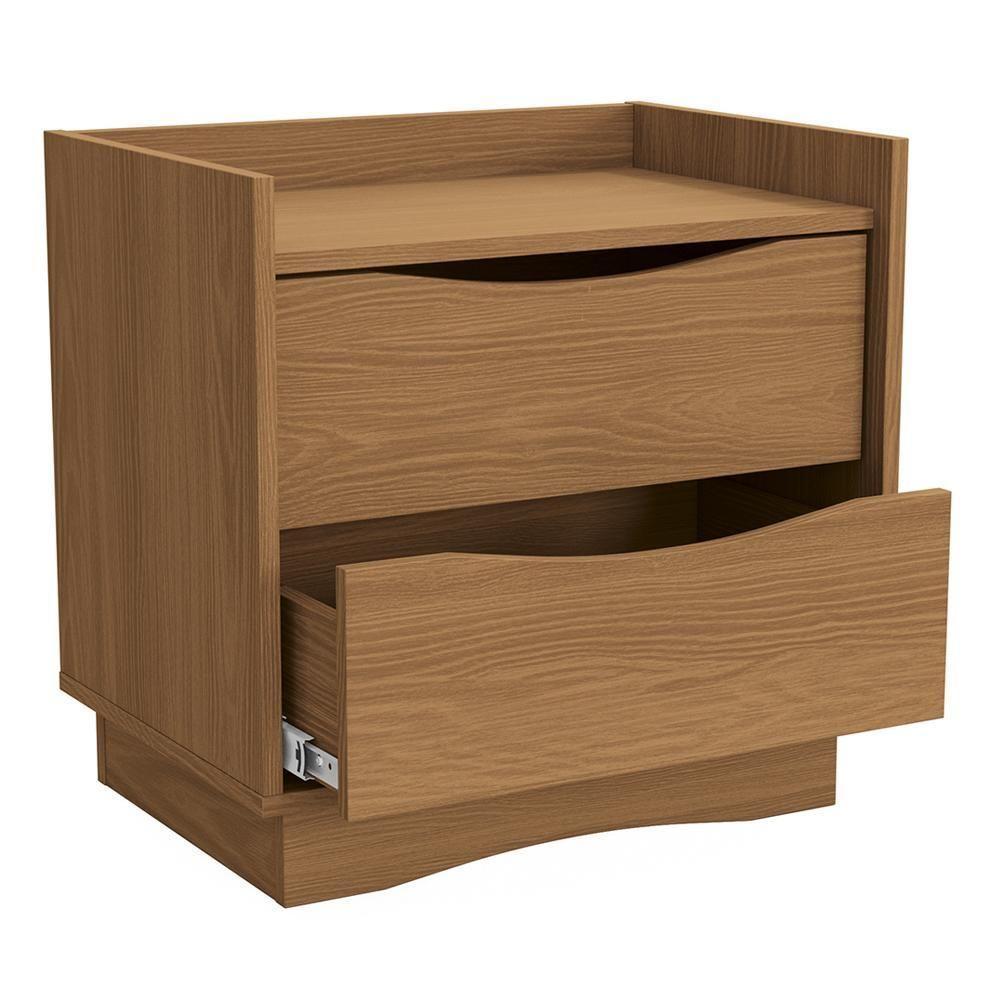 Comoda 4 Gavetas 02 Mesas De Cabeceira 2 Gavetas M26061 Kappesberg Canela - 8