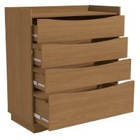 Comoda 4 Gavetas 02 Mesas De Cabeceira 2 Gavetas M26061 Kappesberg Canela - 7