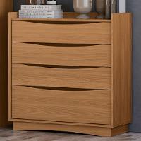 Comoda 4 Gavetas 02 Mesas De Cabeceira 2 Gavetas M26061 Kappesberg Canela - 9