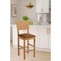 Banqueta Jade 01 Verona Marrom Pés Em Madeira Jcm - 2