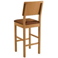 Banqueta Jade 01 Verona Marrom Pés Em Madeira Jcm