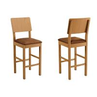 Banqueta Jade 01 Verona Marrom Pés Em Madeira Jcm - 5