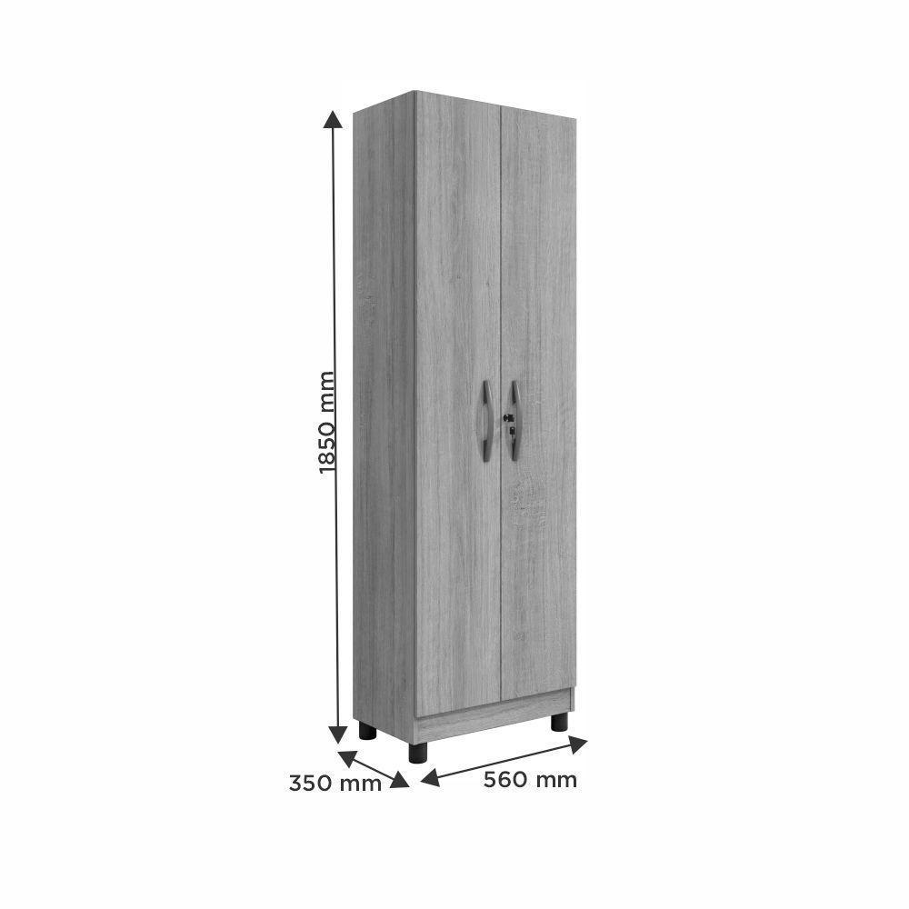 Armário Multiuso Sparta 2 Portas 4 Prateleiras Benetil Cinamomo - 2