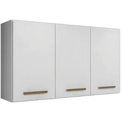 Armário Aéreo 3 Portas étios Kaiki Móveis Branco