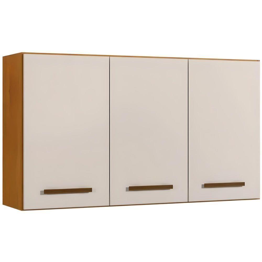 Armário Aéreo 3 Portas étios Kaiki Móveis Nature Off White - 1