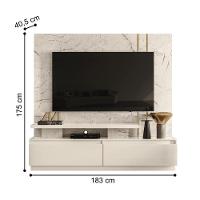 Home Theater New Apolo Com Painel Calacata-off-white - 2