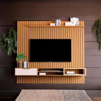 Home Para Tvs 85 Tucumã Ripado 2.3 Nature Jb Móveis