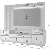 Home Apego Para Tv Até 65 Cinamomo Off White Jcm - 3