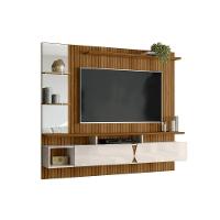Painel Intense P- Tvs Até 55'' Gaveteiros E Prateleiras Suporte - Freijo Ripado off White - 3