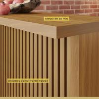 Painel Bancada Para Cozinha Nesher 200cm Nesher Móveis Freijó