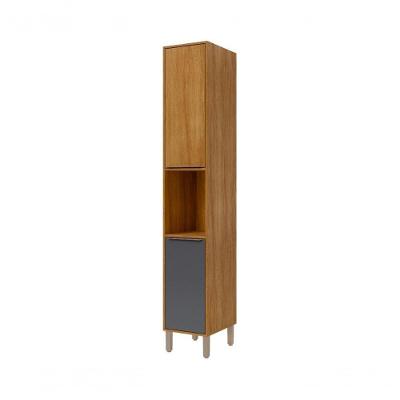 Paneleiro De Cozinha 100% MDF 37cm 2 Portas Divina Mgm Móveis Cinamomo/Titanium