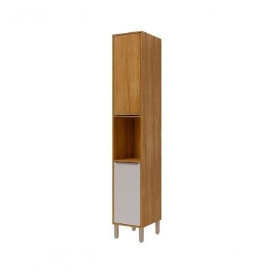 Paneleiro De Cozinha 100% MDF 37cm 2 Portas Divina Mgm Móveis Cinamomo/Off White