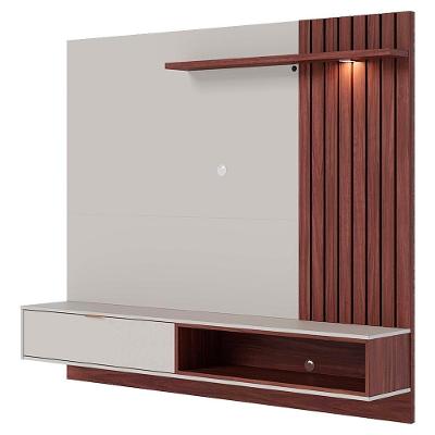 Painel Suspenso TV 65 Polegadas 180 Cm Tocantins Colibri Off White Nogueira Real