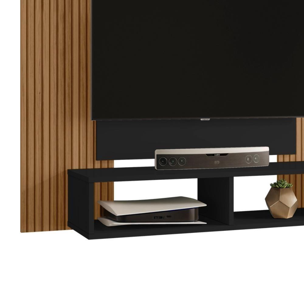 Painel Suspenso TV 48 Polegadas 120 Cm Navi Bechara Preto Fosco Ripado - 2