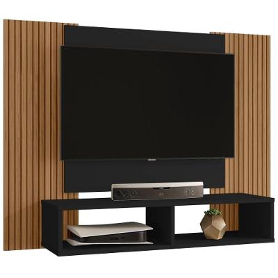 Painel Suspenso TV 48 Polegadas 120 Cm Navi Bechara Preto Fosco Ripado