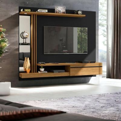 Painel Para Tvs 55 Denver Preto Fosco E Cinamomo Bechara
