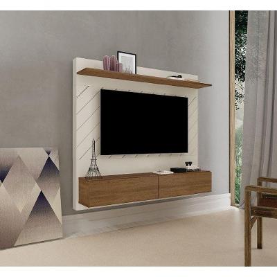 Painel Para Tv 60 Com Prateleira Meline Malbec - Off White - Luapa