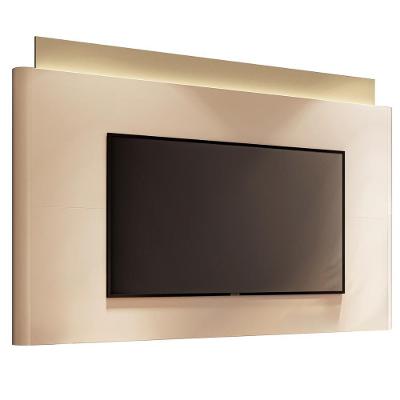 Painel Nobre Com Led Para Tv Até 85” Polegadas 208,5 Cm Off White/champanhe